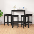 5 Piece Bar Set Solid Wood Pine