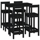 5 Piece Bar Set Solid Wood Pine