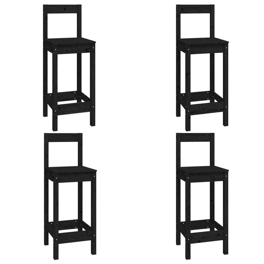 5 Piece Bar Set Solid Wood Pine