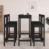 5 Piece Bar Set Solid Wood Pine