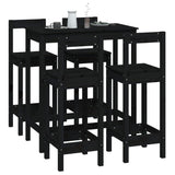 5 Piece Bar Set Solid Wood Pine