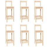 7 Piece Bar Set Solid Wood Pine