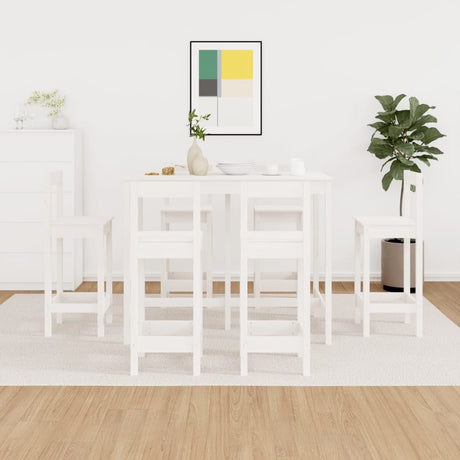 7 Piece Bar Set Solid Wood Pine