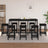 9 Piece Bar Set Solid Wood Pine