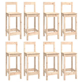 9 Piece Bar Set Solid Wood Pine