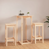 3 Piece Bar Set Solid Wood Pine
