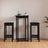3 Piece Bar Set Solid Wood Pine
