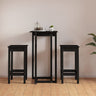 3 Piece Bar Set Solid Wood Pine