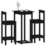3 Piece Bar Set Solid Wood Pine