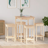 5 Piece Bar Set Solid Wood Pine