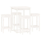 5 Piece Bar Set Solid Wood Pine