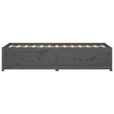 Day Bed without Mattress Grey 90x190 cm Single Single Solid Wood Pine