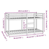 Bunk Bed Without Mattress Solid Wood Pine