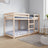 Bunk Bed Without Mattress Solid Wood Pine