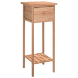 Side Table With Drawer 25X25X60Cm Solid Wood Walnut