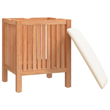 Bathroom Stool 40.5X40X52 Cm Solid Wood Walnut