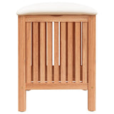 Bathroom Stool 40.5X40X52 Cm Solid Wood Walnut
