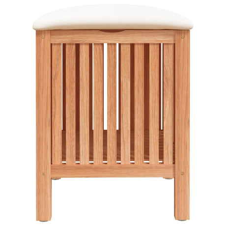 Bathroom Stool 40.5X40X52 Cm Solid Wood Walnut