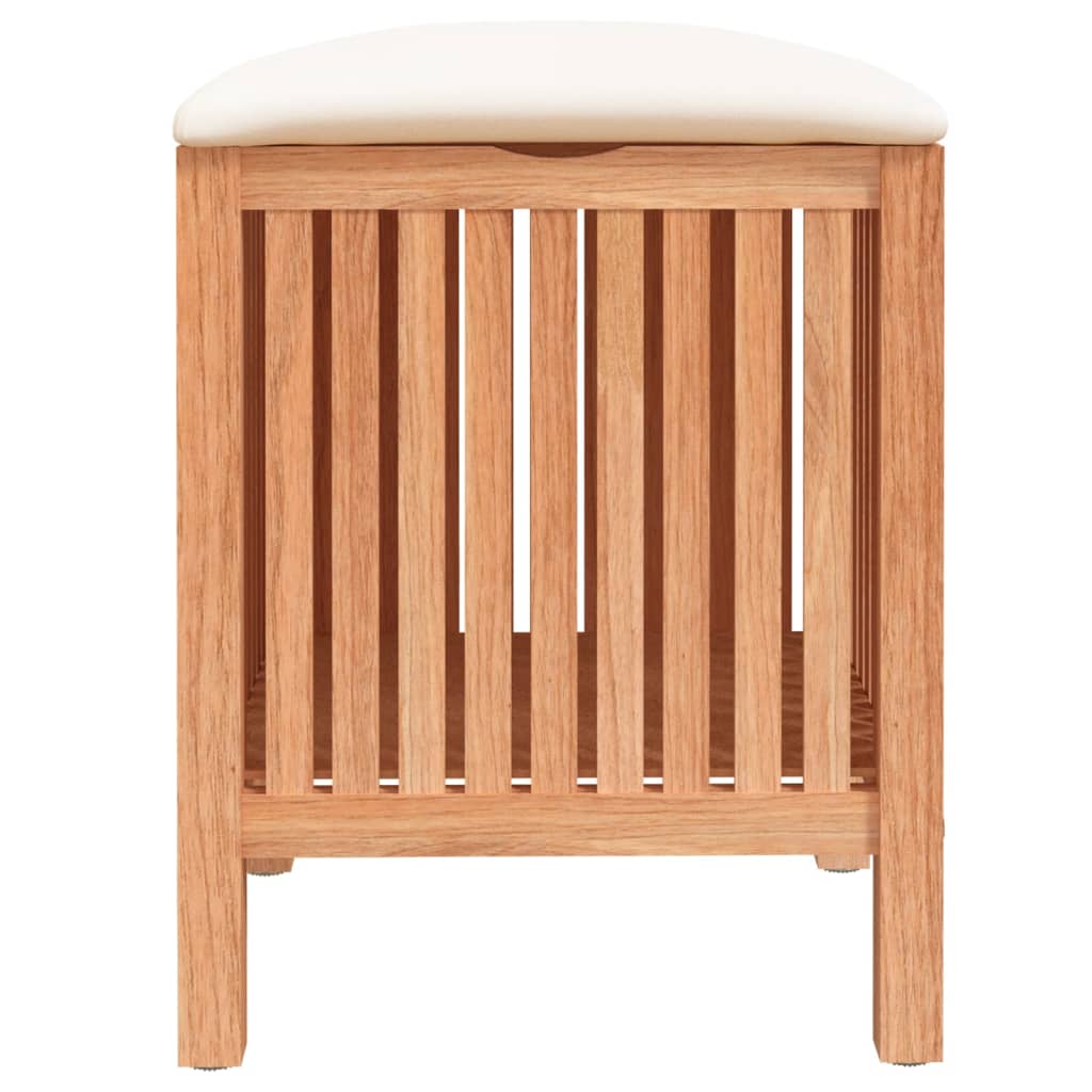Bathroom Stool 40.5X40X52 Cm Solid Wood Walnut
