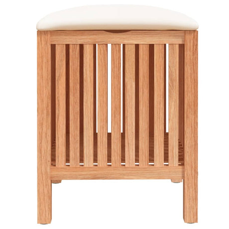 Bathroom Stool 40.5X40X52 Cm Solid Wood Walnut