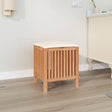 Bathroom Stool 40.5X40X52 Cm Solid Wood Walnut