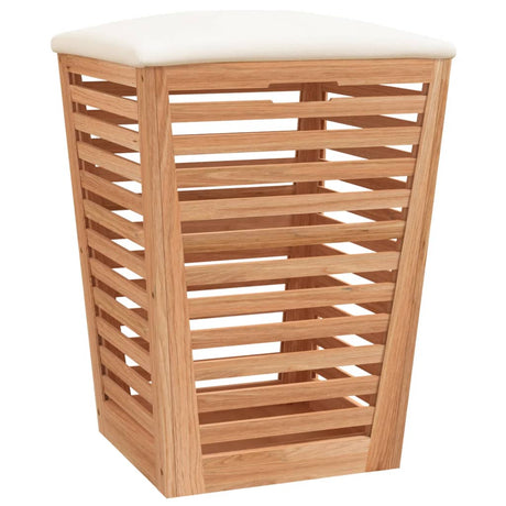 Bathroom Stool 40.5X40.5X56 Cm Solid Wood Walnut