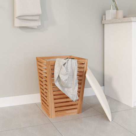 Bathroom Stool 40.5X40.5X56 Cm Solid Wood Walnut