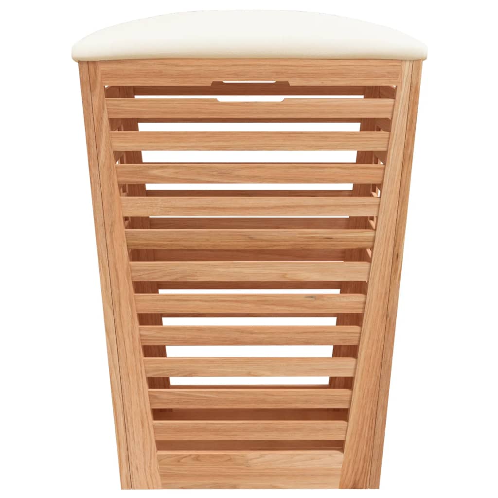Bathroom Stool 40.5X40.5X56 Cm Solid Wood Walnut