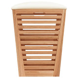 Bathroom Stool 40.5X40.5X56 Cm Solid Wood Walnut