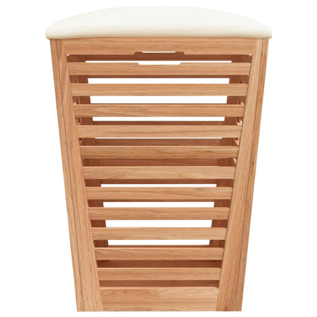 Bathroom Stool 40.5X40.5X56 Cm Solid Wood Walnut