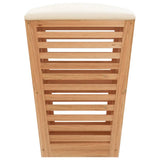 Bathroom Stool 40.5X40.5X56 Cm Solid Wood Walnut