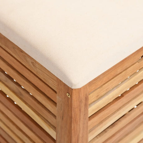 Bathroom Stool 40.5X40.5X56 Cm Solid Wood Walnut