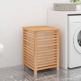 Laundry Basket 45X45X65 Cm Solid Wood Walnut