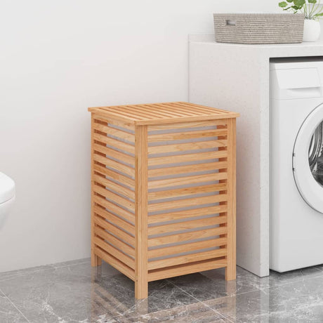 Laundry Basket 45X45X65 Cm Solid Wood Walnut