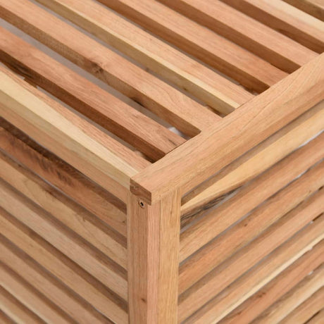 Laundry Basket 45X45X65 Cm Solid Wood Walnut