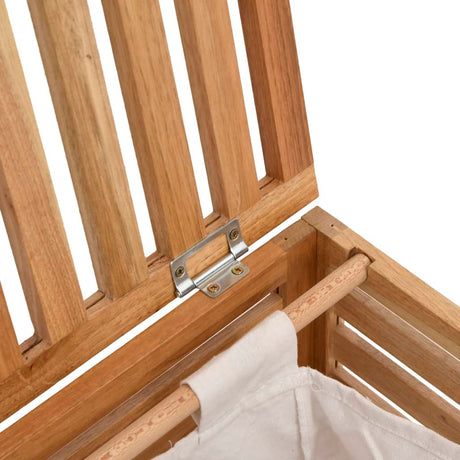 Laundry Basket 45X45X65 Cm Solid Wood Walnut