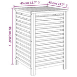 Laundry Basket 45X45X65 Cm Solid Wood Walnut