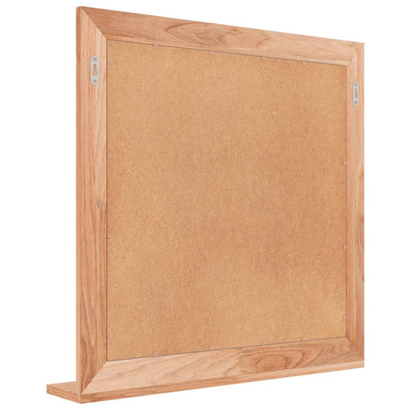 Wall Mirror 55X55 Cm Solid Wood Walnut