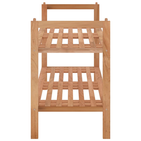 Shoe Rack 69X27X41 Cm Solid Wood Walnut