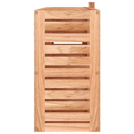 Mirror Cabinet 80X17X34 Cm Solid Wood Walnut