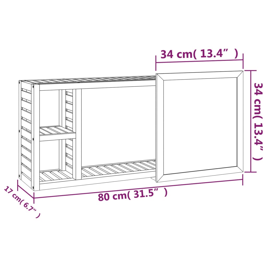 Mirror Cabinet 80X17X34 Cm Solid Wood Walnut