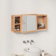 Mirror Cabinet 80X17X34 Cm Solid Wood Walnut