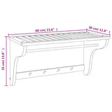 Towel Rack 60X30X35 Cm Solid Wood Walnut