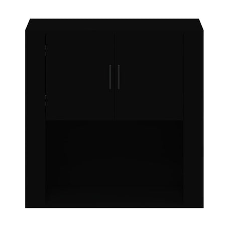 Wall Cabinet Black 80X33X80 Cm Engineered Wood