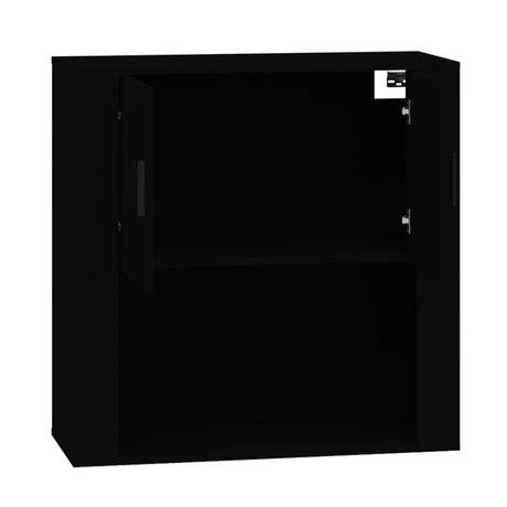 Wall Cabinet Black 80X33X80 Cm Engineered Wood