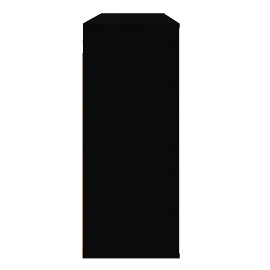 Wall Cabinet Black 80X33X80 Cm Engineered Wood