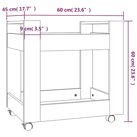 Desk Trolley 60X45X60 Cm Engineered Wood