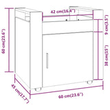 Desk Trolley 60X45X60 Cm Engineered Wood