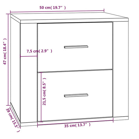 Bedside Cabinet 50X39X47 Cm