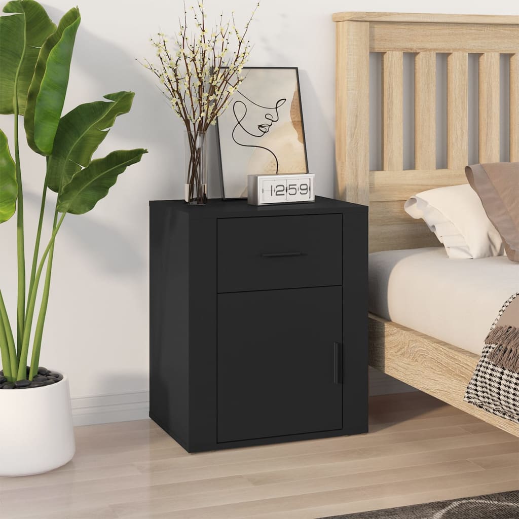 Bedside Cabinet 50X36X60 Cm Engineered Wood